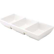 Ultraform Hotel Porselen 3 Bölmeli 11X25 Meze Tabak