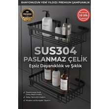 Marvielle Paslanmaz Çelik SUS304 Banyo Rafı 2'li - Banyo Düzenleyici