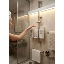 Marvielle 3'lü Banyo Seti 3X400 ml Aparatlı Plastik Şişeler - Banyo Düzenleyici