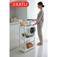 Marvielle 3 Katlı Dikdörgen Banyo & Mutfak Düzenleyici Raf - Banyo Düzenleyici