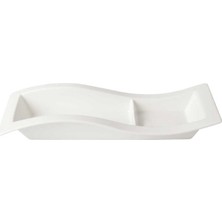 Ultraform Hotel Porselen Dik Dörtgen Şenzlong Tabak 31 cm