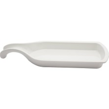 Ultraform Beyaz Melamin Kulplu Meze Tabak 47X18X5CM