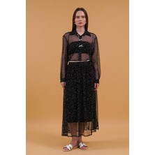 Very Moda Fiyonk Detaylı Puantiyeli Etek | F1906
