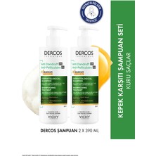 Vichy Dercos Kepeğe Karşı Etkili Bakım Kuru Saç Derisi Şampuanı 390 x 2
