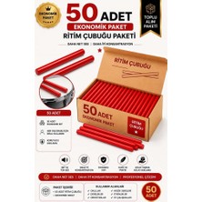Midex ÖRF-BT-25RD-25X Kırmızı Ritim Çubuğu Örf Aletleri Seti 25 cm Karbon Fiber Toptan Paket (25 Çift Tek Renk)