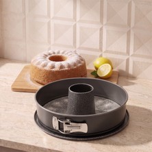 Guardini Borulu Kelepçeli Kek Kalıbı Granit Gri 26 cm