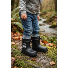 Mix Giftz Siyah Içi Kürklü Su Geçirmez Soğuğa Dayanıklı Çocuk Kar Botu Çizme Işıklı Çocuk Bot