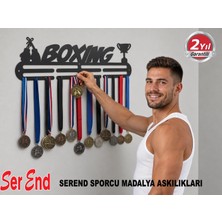 Serend Boks Temalı Madalya Askılığı, Madalya Askısı, Duvara Monte Madalya Tutucu, Ödül Duvar Askılığı