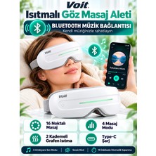 Voit Grafen Isıtmalı Göz Masaj Aleti Bluetooth Müzikli 16 Noktalı Titreşimli 4 Modlu Şarjlı