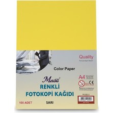 Masis A4 Renkli Fotokopi Kağıdı 100 Lü Sarı