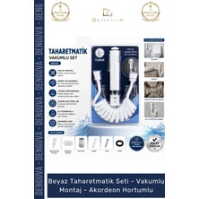 Marvielle Beyaz Taharetmatik Seti Hijyenik Dayanıklı Vakumlu Montaj - Banyo Düzenleyici