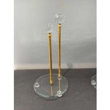 Marvielle Kristal Cam Metal Ikili Havluluk Gold - Banyo Düzenleyici