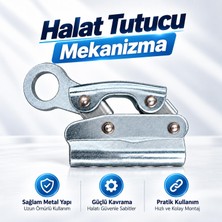 Nzb (1 Adet) Halat Tutucu Mekanizma Krom Metal Dayanıklı Sabitleme Aparatı Güçlü Kavrama Halat Kilitleme Sistemi
