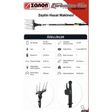 Zanon Karbonium Evo Akülü Teleskobik Zeytin Hasat Makinesi 500w 33 v