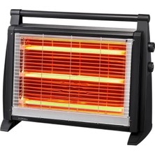 Luxell Elektrikli Quartz Isıtıcı 1800W Metal Gövde Buharlı Devrilme Emniyetli Ev ve Ofis Kullanımı
