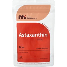 Micro Ingredients Astaxanthin 12 Mg 120 Softgels Yüksek Biyoyararlanımlı Orijinal Usa Menşeii Dmmedicineden