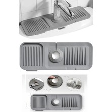 Marvielle Mutfak Banyo Musluk Matı Kaydırmaz Taban Organizer Lavabo Kenar Matı - Banyo Düzenleyici