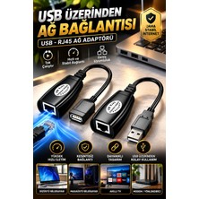 Pemberton Yeni USB RJ45 Extender Extensıon / RJ45 USB Ek Uzatıcı CAT5E 6 Kablosu EKLEMERJ45 USB Uzatma