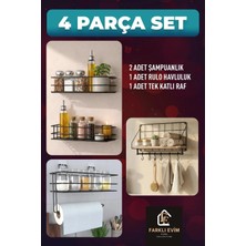 Marvielle 4 Parça Banyo Organizer Set – Şık ve Fonksiyonel Düzen - Banyo Düzenleyici