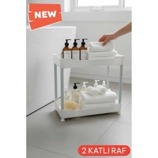 Marvielle 2 Katlı Dikdörgen Banyo & Mutfak Düzenleyici Raf - Banyo Düzenleyici