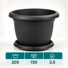 Serinova Villa Saksı 2.5 Litre Antrasit