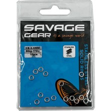 Savage Gear Solid Rings Ss 15 Pcs Xl 440LB 200KG