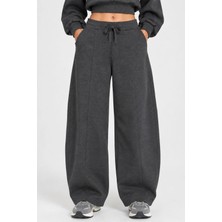Hiccup Kadınlar Barrel Geniş Paça Jogger Pantolon Fildişi Doğal