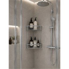 Marvielle 2 Katlı Pirinç Duş Köşeliği/düzenleyici - Banyo Düzenleyici