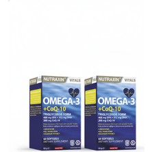 Nutraxin Omega-3 + COQ10 60 Yumuşak Kapsül 2’li Set