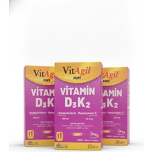 Vitagil Puff Vitamin D3K2 Sprey 20 ml 3’lü Set
