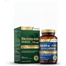 Nutraxin Bromelain Forte Tablet ve Nutraxin Nadh ve Collagen 60 Tablet 2’li Set