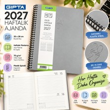 Gıpta 20X28 222-SEK Ajanda Gri 2027