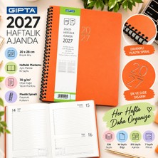 Gıpta 20X28 222-SEK Ajanda Turuncu 2027