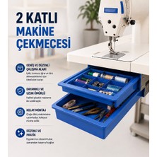 2 Katlı Dikiş Makine Çekmecesi Her Makineye Uyumlu Kutulu