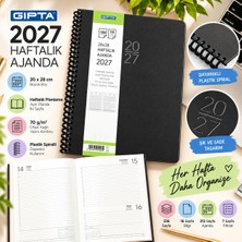 Gıpta 20X28 222-SEK Ajanda Siyah 2027