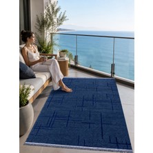 Lotus Serisi Lacivert Bambu Model Altı Kaymaz Makine Dokuma Halı | Sultan Halı