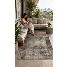 Lidya Serisi Vizon Bej Modern Halı | Polyester, 7mm Yükseklik | Sultan Halı