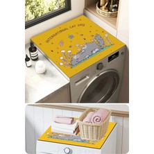 Marvielle Çamaşır Kurutma Makinesi Üstü Düzenleyici Matı Kaymaz Sıvı Geçirmez - Banyo Düzenleyici