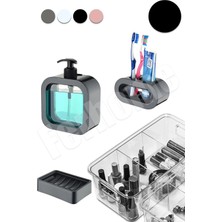 Marvielle Queen 6’lı Banyo Seti Organizer Bölmeli Kapaklı - Banyo Düzenleyici