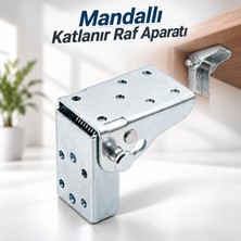 Nzb (1 Adet) Katlanır Mandallı Raf Altı Aparatı 6,5X5X4 cm Çinko Kaplama Dayanıklı Metal Raf Bağlantı Aparatı