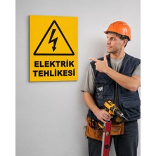 Karbonsoft Iş Güvenliği Uyarı Levhası Elektrik Tehlikesi