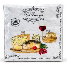 Easy Life Collection's Les Fromages 20'li Kağıt Peçete - 33 x 33 cm