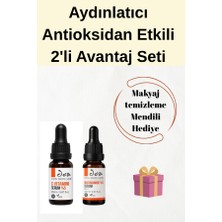 Doa Kozmetik Aydınlatıcı ve Antioksidan Etkili Ikili Serum Seti- Makyaj Temizleme Mendili Hediyeli
