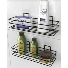 Marvielle Banyo Rafı Duş Şampuanlık Duvar Düzenleyici Organizer 2 Li Set - Banyo Düzenleyici