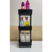 Marvielle 3 Katlı Çok Amaçlı Dolap Içi Düzenleyici (Antrasit) - Banyo Düzenleyici