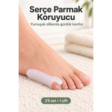 Evgereçlerim Ayak Serçe Parmak Nasır ve Bunyon Koruyucu Silikon Makaralı 2'li Set