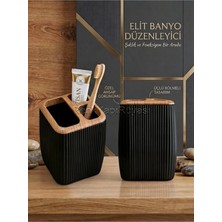 Marvielle Modern Şık Diş Fırçalık Plastik Kalemlik Banyo Düzenleyici Organizer - Banyo Düzenleyici
