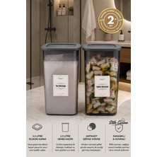 Marvielle 2'li Tablet Deterjan 3200 ml Toz Deterjan 3200 ml Saklama Kutusu - Banyo Düzenleyici