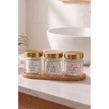 Marvielle Standlı 3lü Banyo Takımı Organizer Seti - Banyo Düzenleyici
