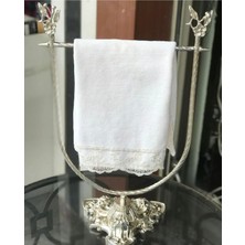 Marvielle Pirinç Işlemeli Gümüş Havluluk - Banyo Düzenleyici